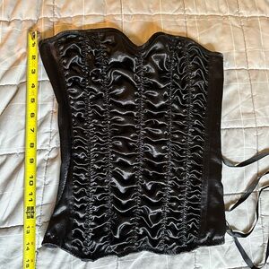 Black Satin Corset Top